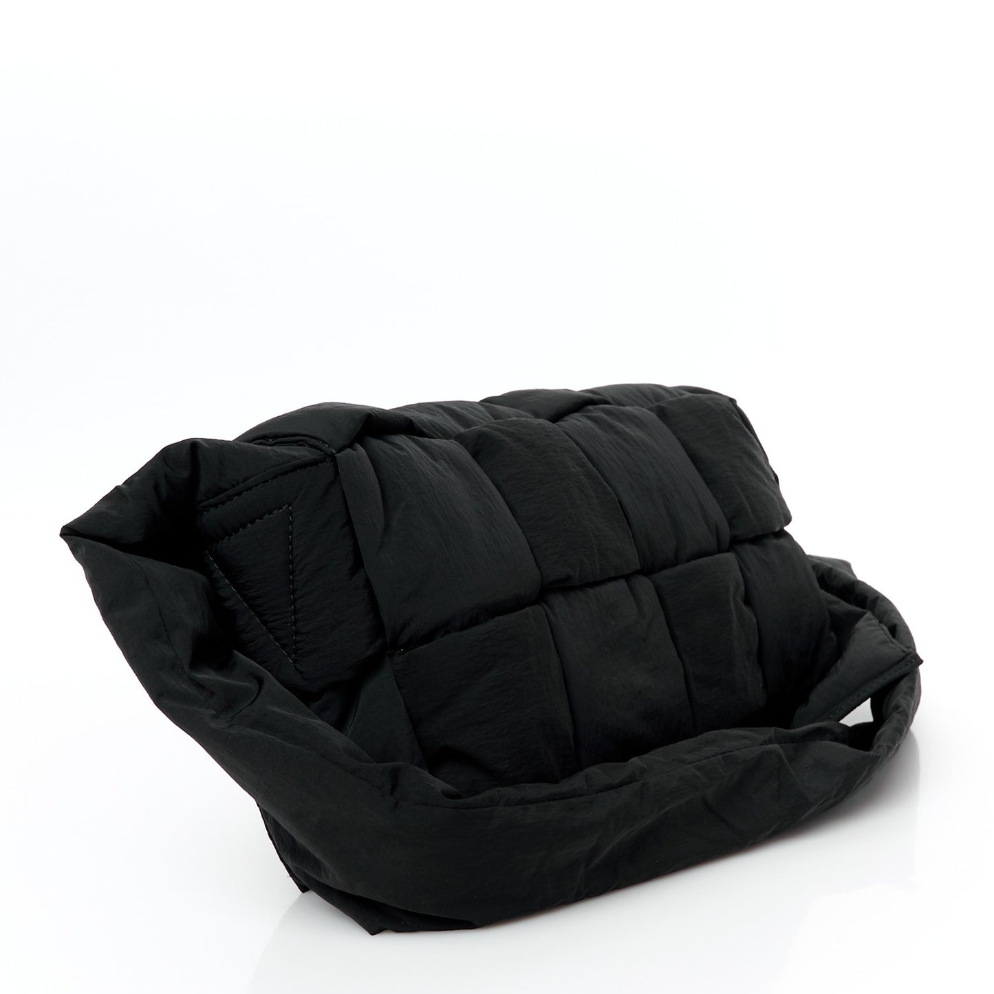 Nylon Intrecciato Padded Tech Cassette Bag Black Green