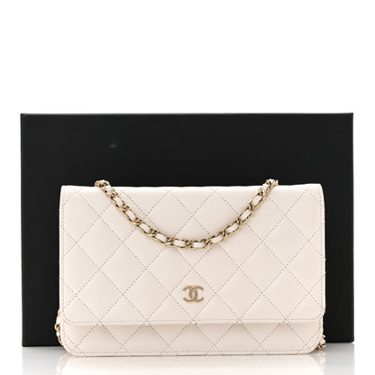 Chanel Caviar Quilted Wallet On Chain WOC White 14 of 14