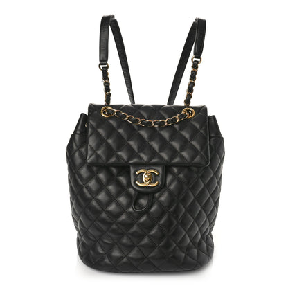 Chanel Calfskin Quilted Small Urban Spirit Backpack Black 1 of 13
