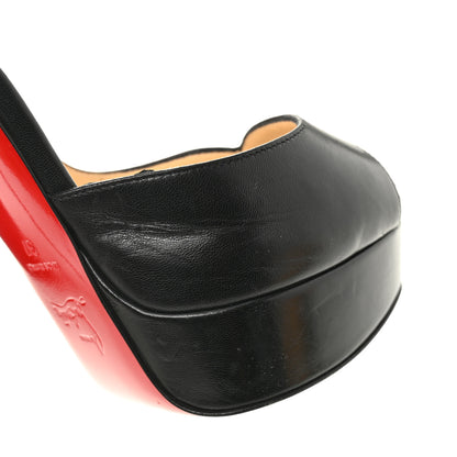 Christian Louboutin Nappa After Sun Round Chick Alta Platform Peep Toe 120 Pumps 37 Black 13 of 13