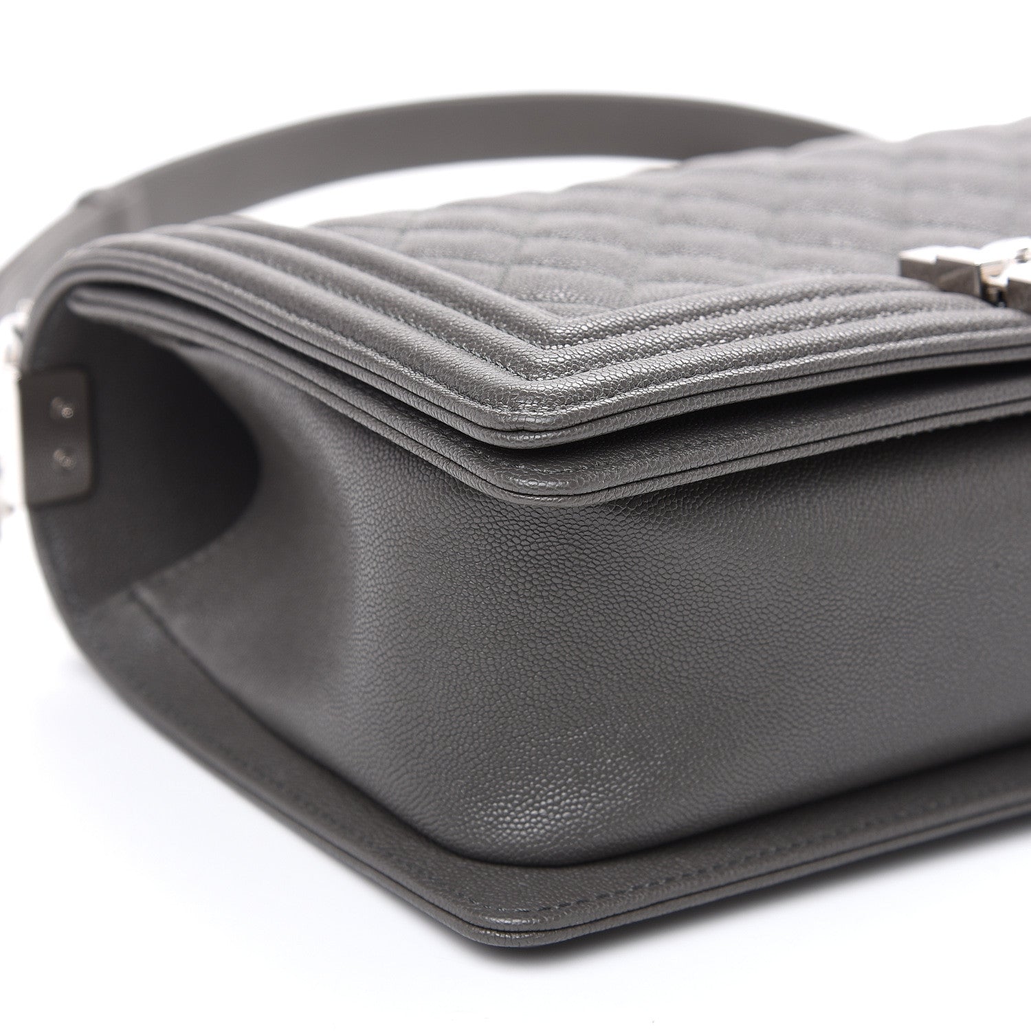 Chanel Caviar Quilted Medium Boy Flap Grey 7 of 9