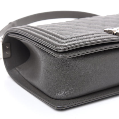 Chanel Caviar Quilted Medium Boy Flap Grey 7 of 9