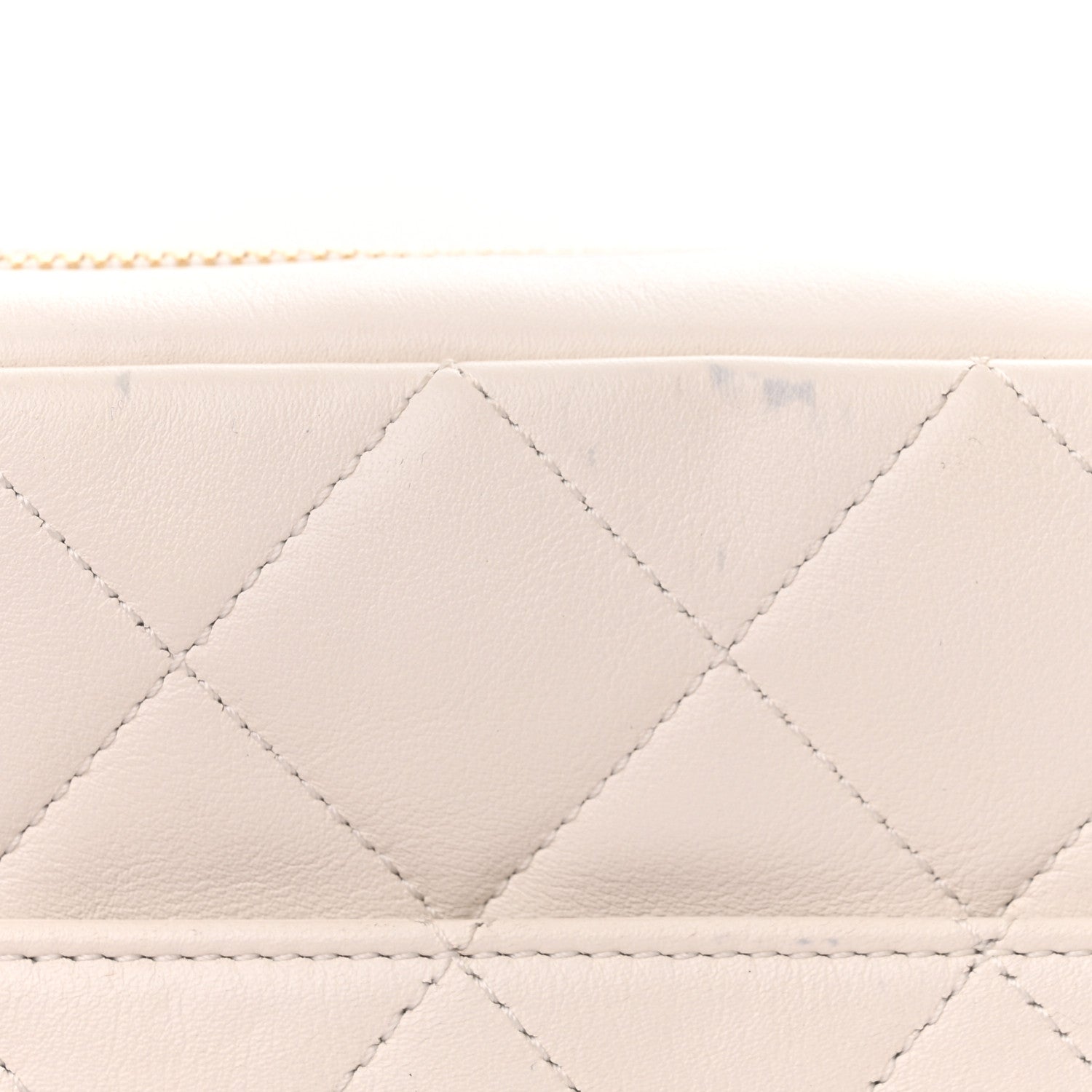 Chanel Calfskin Quilted Enchained Camera Case Bag White 11 of 15