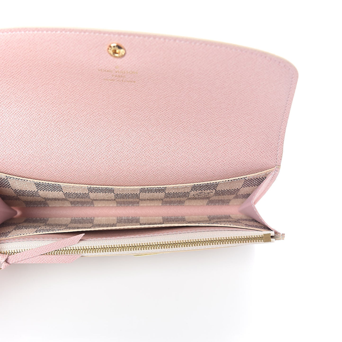 Damier Azur Emilie Wallet Rose Ballerine