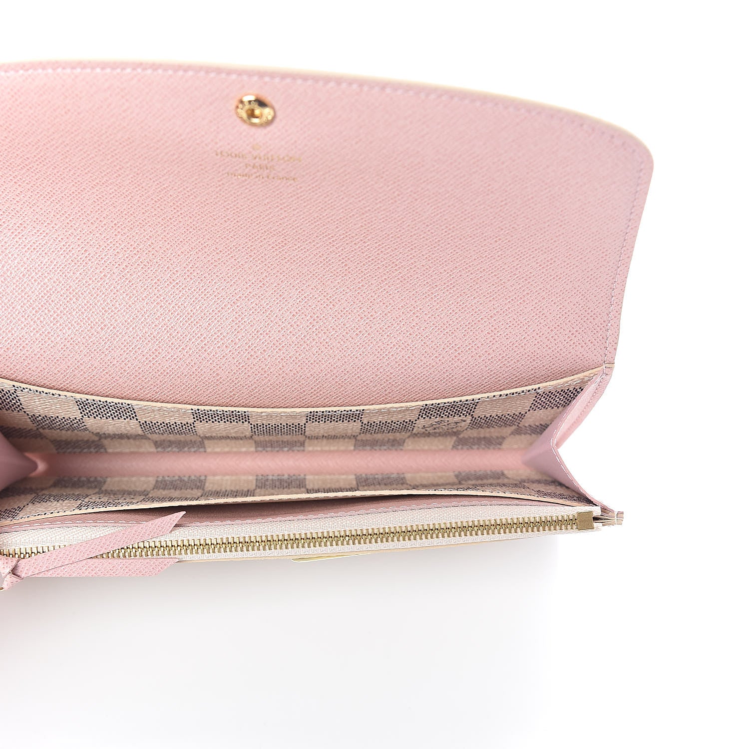 Louis Vuitton Damier Azur Emilie Wallet Rose Ballerine 5 of 6