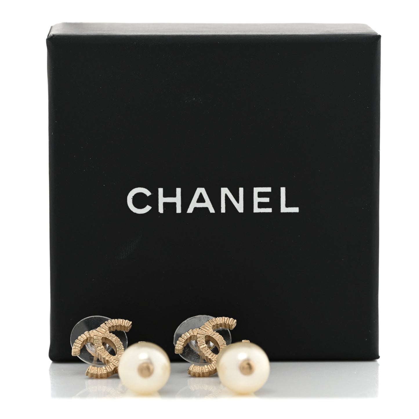 Pearl CC Drop Earring Gold