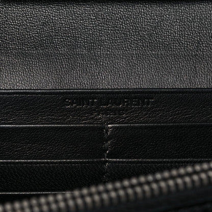 Saint Laurent Lambskin Lizard Embossed Classic Paris Chain Wallet Black 6 of 10