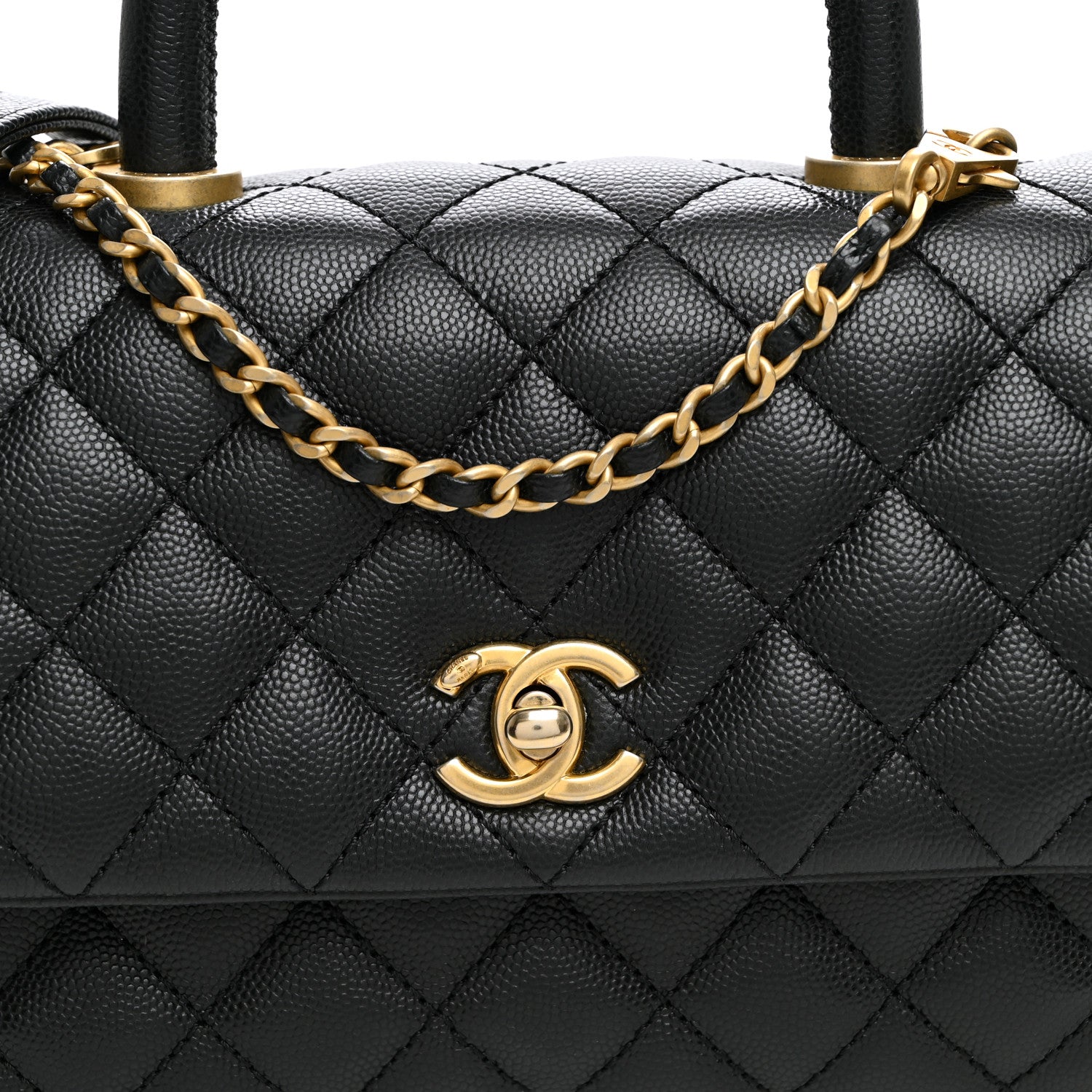 Chanel Caviar Quilted Mini Coco Handle Flap Black 9 of 11