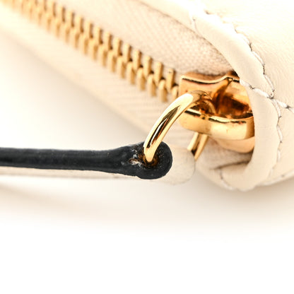 Versace Nappa Quilted Medusa Zip Around Wallet Off White 9 of 9
