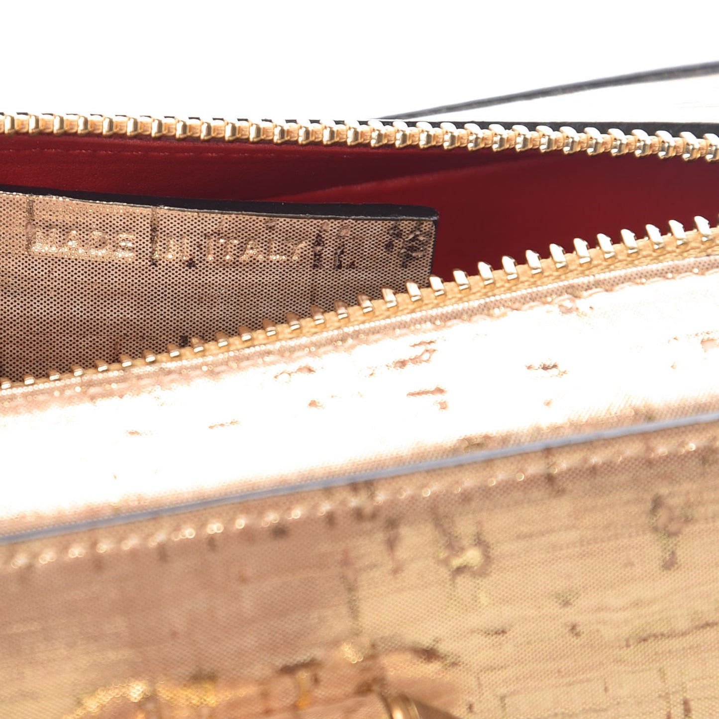 Metallic Liege Pepite Cork Mini Rubylou Crossbody Gold