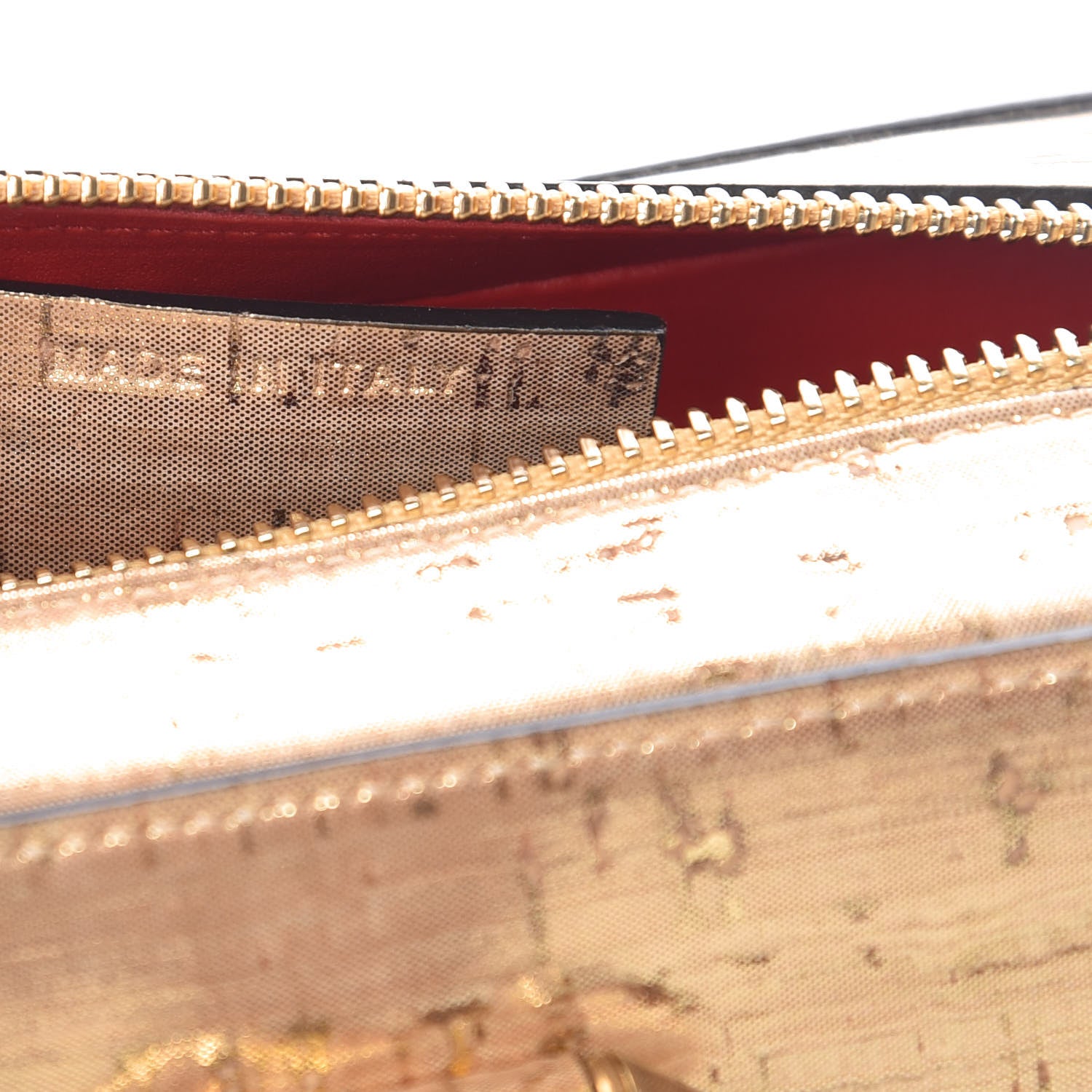 Christian Louboutin Metallic Liege Pepite Cork Mini Rubylou Crossbody Gold 7 of 11
