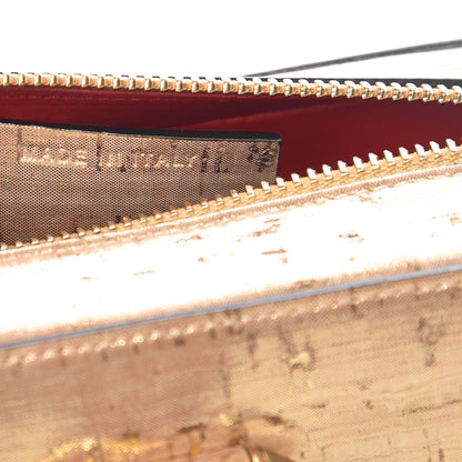 Christian Louboutin Metallic Liege Pepite Cork Mini Rubylou Crossbody Gold 7 of 11