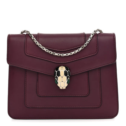 Bulgari Calfskin Small Serpenti Forever Snake Strap Crossbody Bag Purple 1 of 14