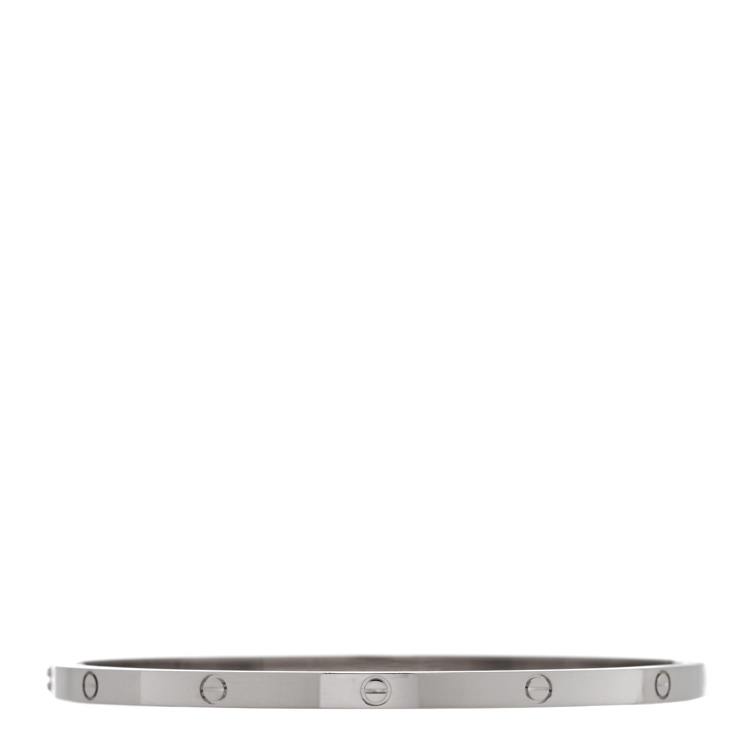 Cartier 18K White Gold Small LOVE Bracelet 19 2 of 7
