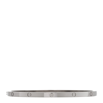 Cartier 18K White Gold Small LOVE Bracelet 19 2 of 7