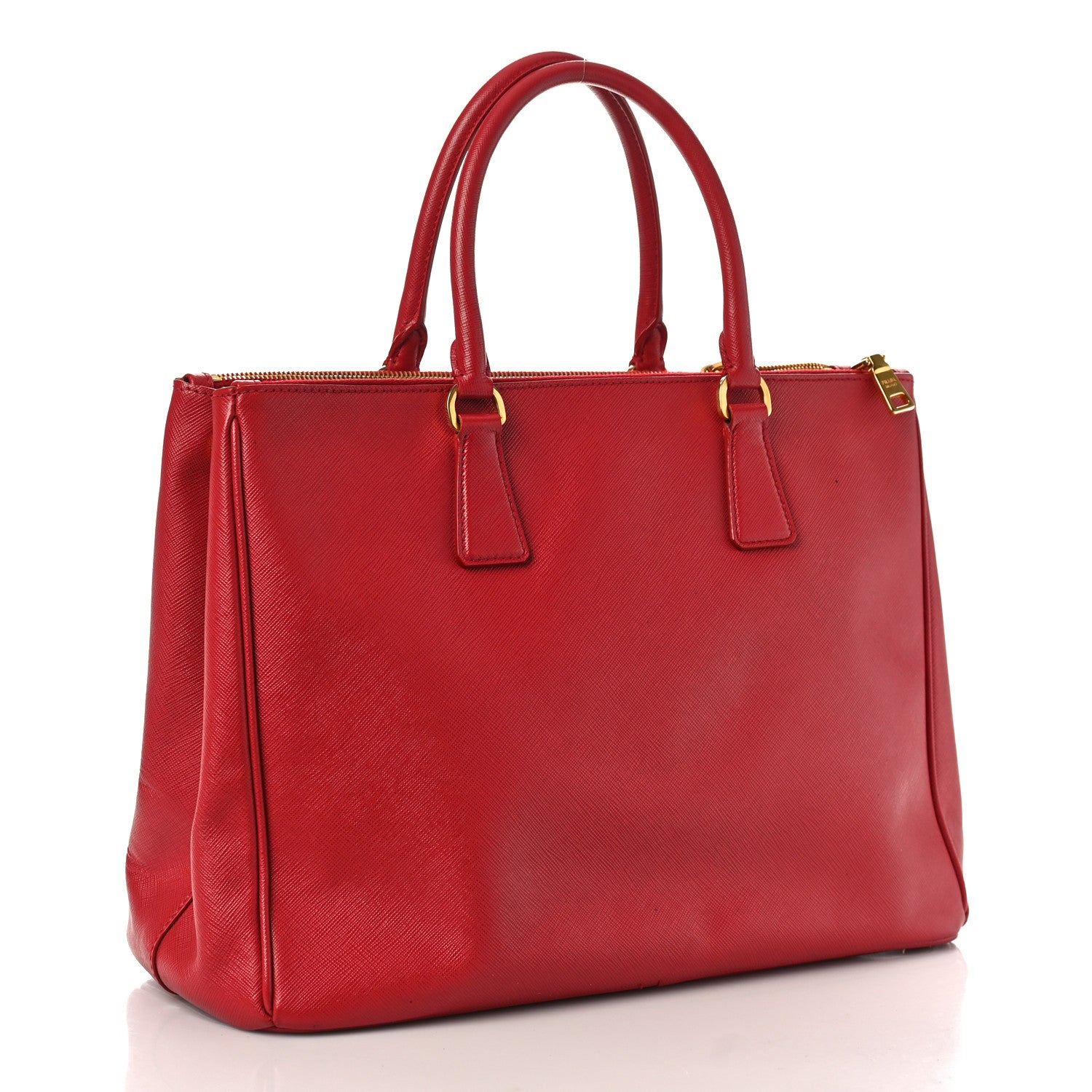 Prada Saffiano Medium Galleria Double Zip Tote Fuoco 3 of 8