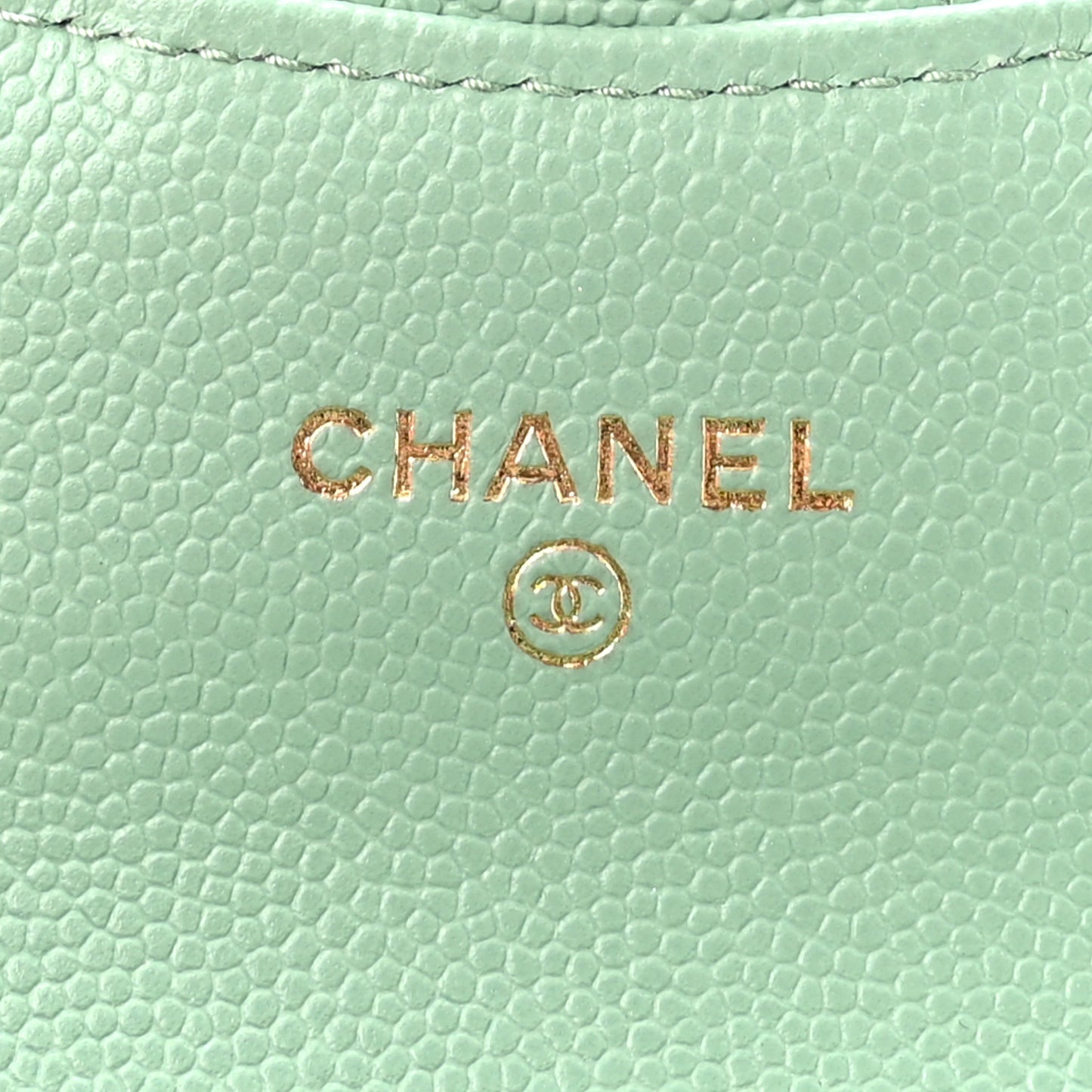Caviar Quilted Mini Chain Belt Bag Light Green