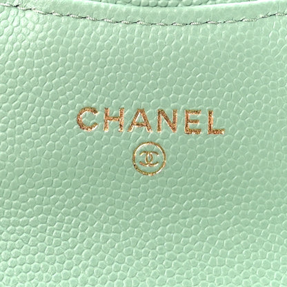 Chanel Caviar Quilted Mini Chain Belt Bag Light Green 6 of 12