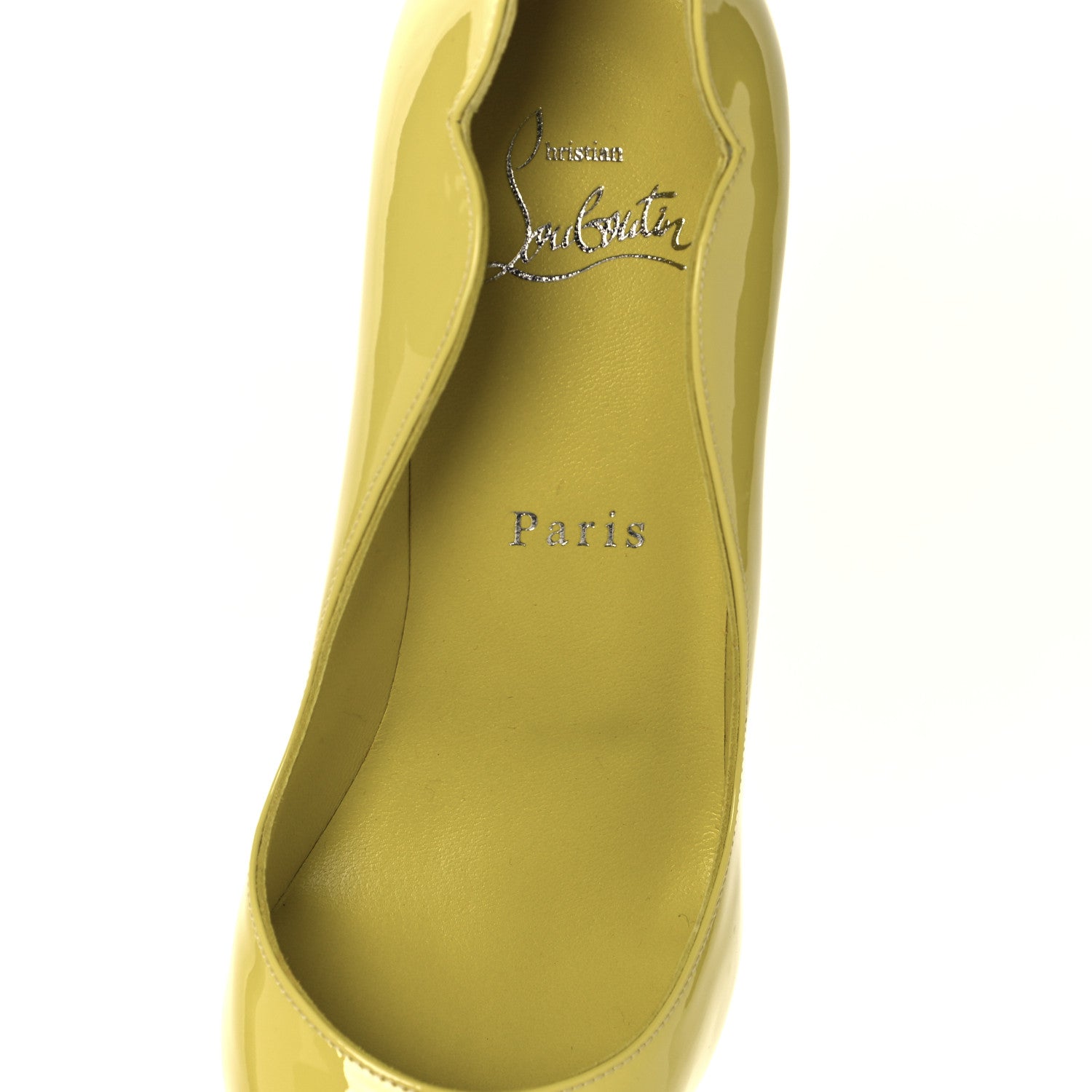 Christian Louboutin Patent Hot Chick 100 Pumps 36.5 Citrus 10 of 11