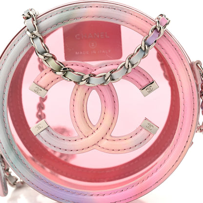Chanel PVC Lambskin Filigree Round Clutch With Chain Pink 8 of 12