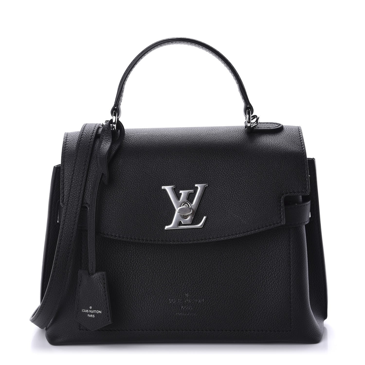 Louis Vuitton Calfskin Lockme Ever BB Black 1 of 10
