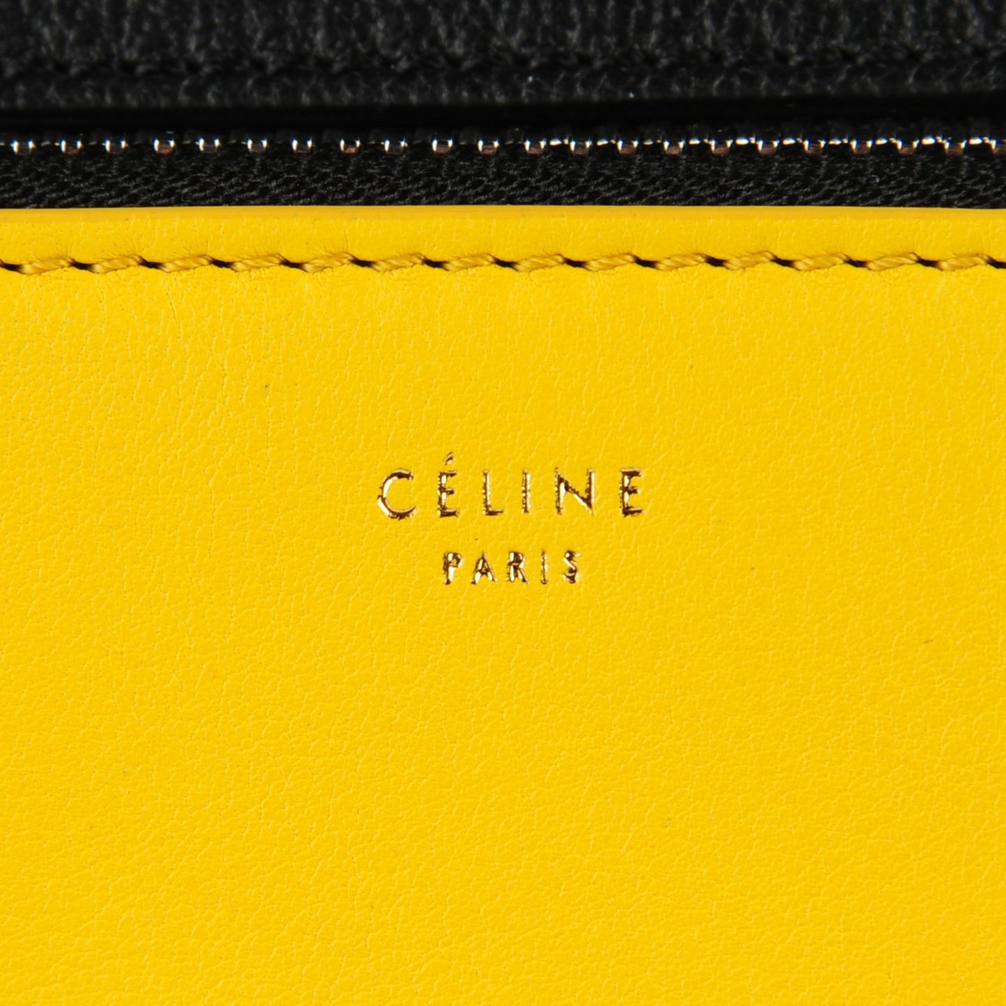 Smooth Calfskin Small Tri-Color Edge Shoulder Bag Yellow