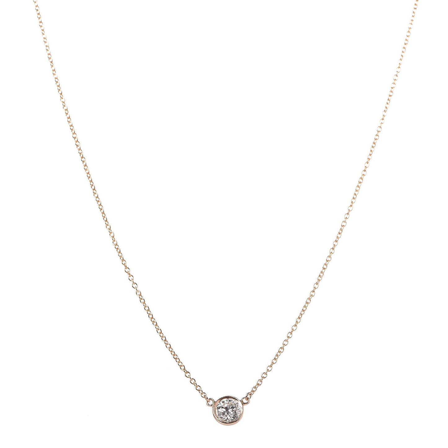 18K Yellow Gold Diamond .37ct Elsa Peretti Diamonds by the Yard Pendant Necklace