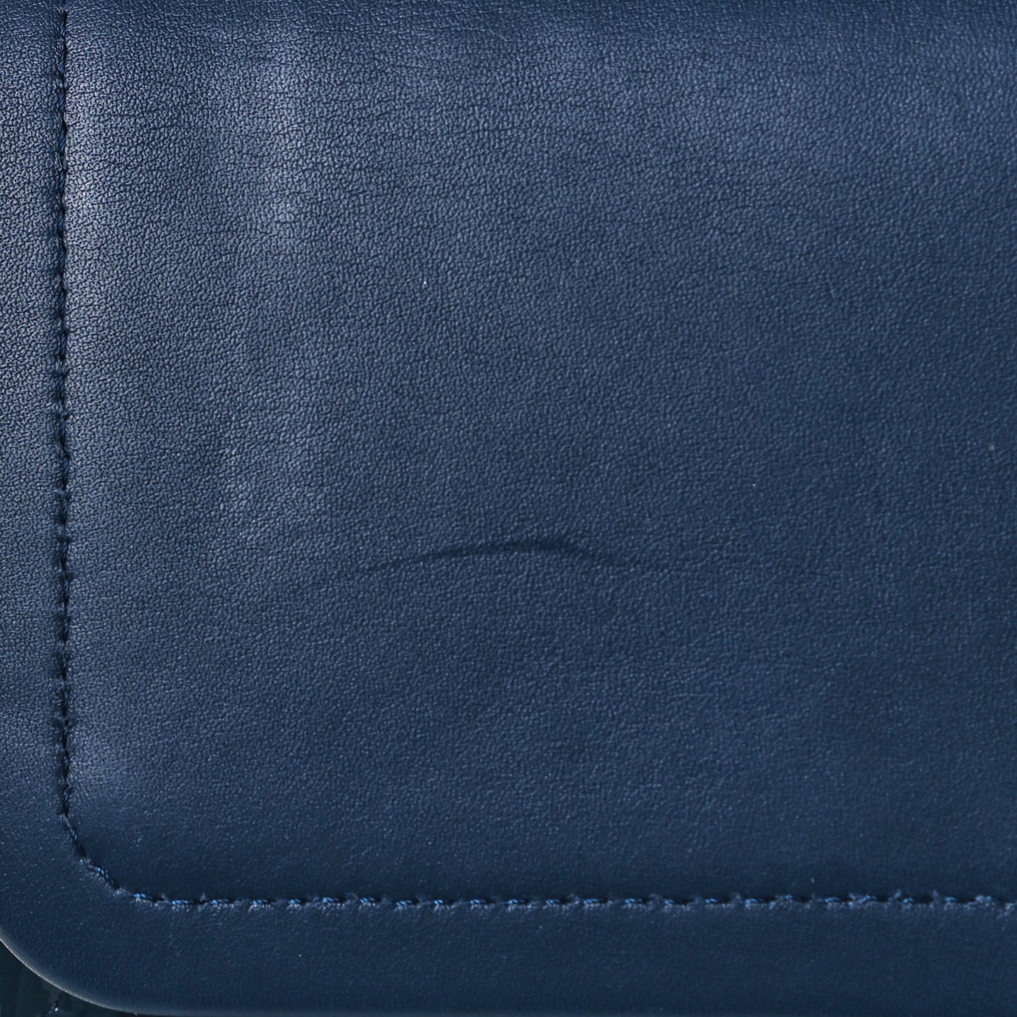 Patent Quilted Jumbo Double Flap Navy