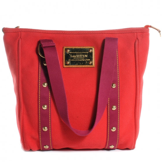 Toile Antigua Cabas MM Red Pink