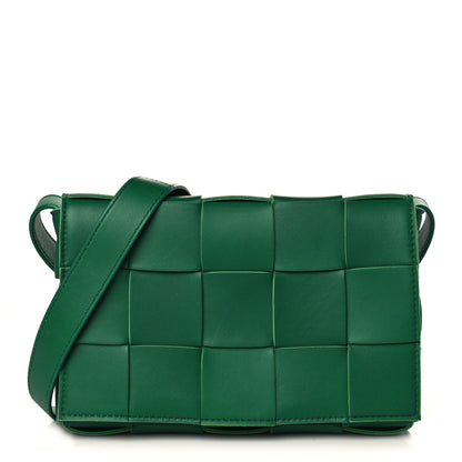 Bottega Veneta Lambskin Maxi Intrecciato Cassette Crossbody Bag Racing Green 1 of 10