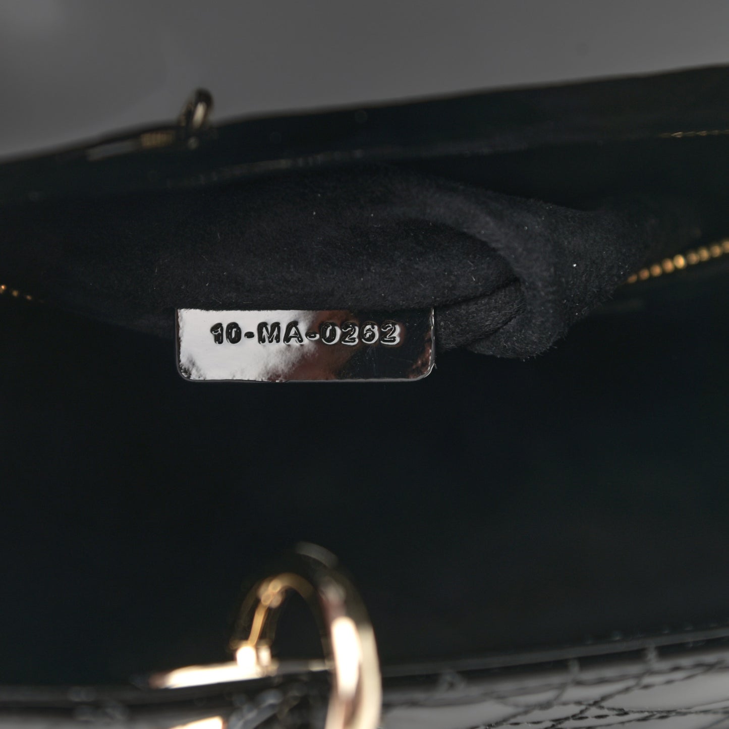 Patent Cannage Medium Lady Dior Black
