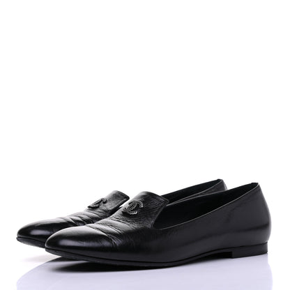 Chanel Lambskin CC Loafers 39 Black 3 of 19