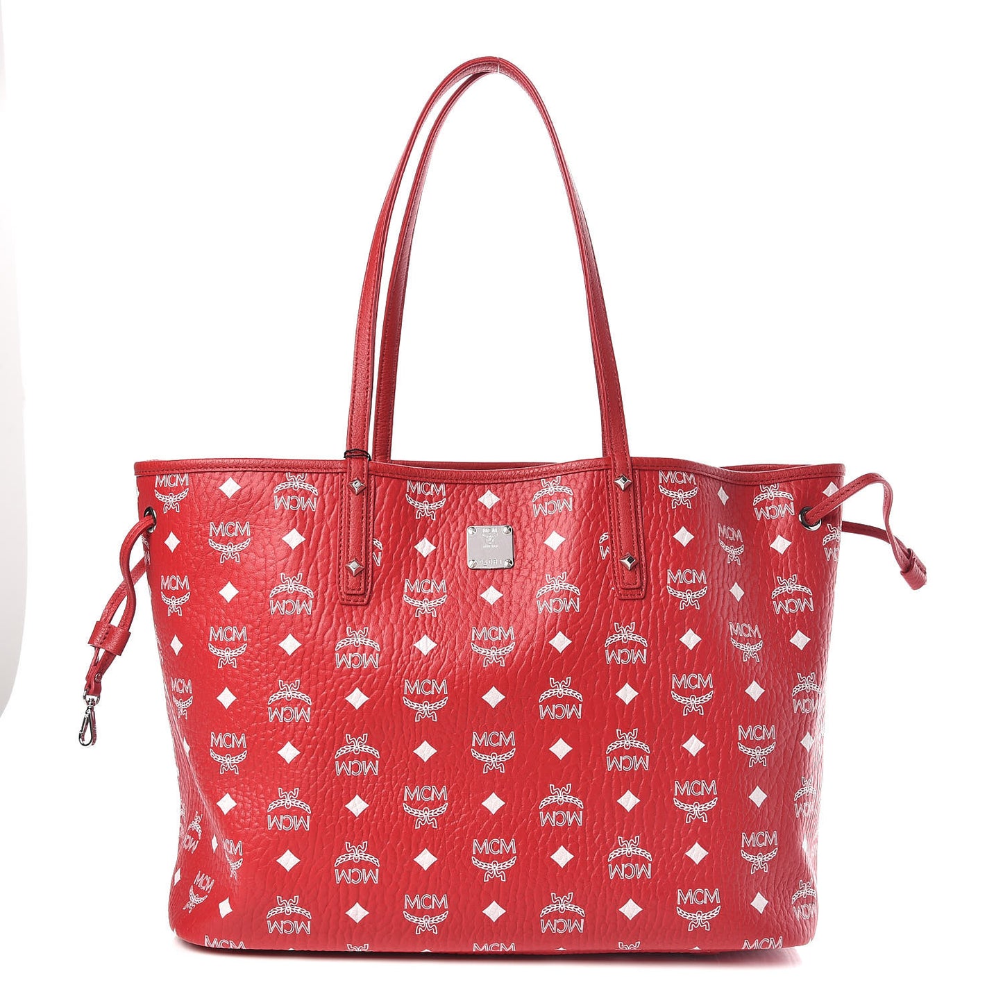 Visetos Medium Liz Reversible Shopper Tote Ruby Red