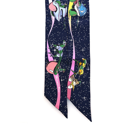 Hermes Silk Space Derby Twilly Marine Rose Multicolor 2 of 4