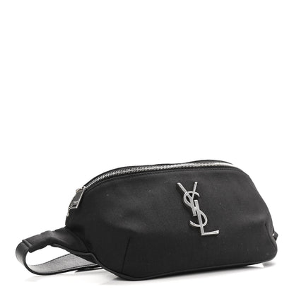 Saint Laurent Canvas Monogram Belt Bag Black 4 of 10