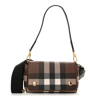 Burberry E-canvas Check Dorset Crossbody Dark Birch Brown 1 of 9