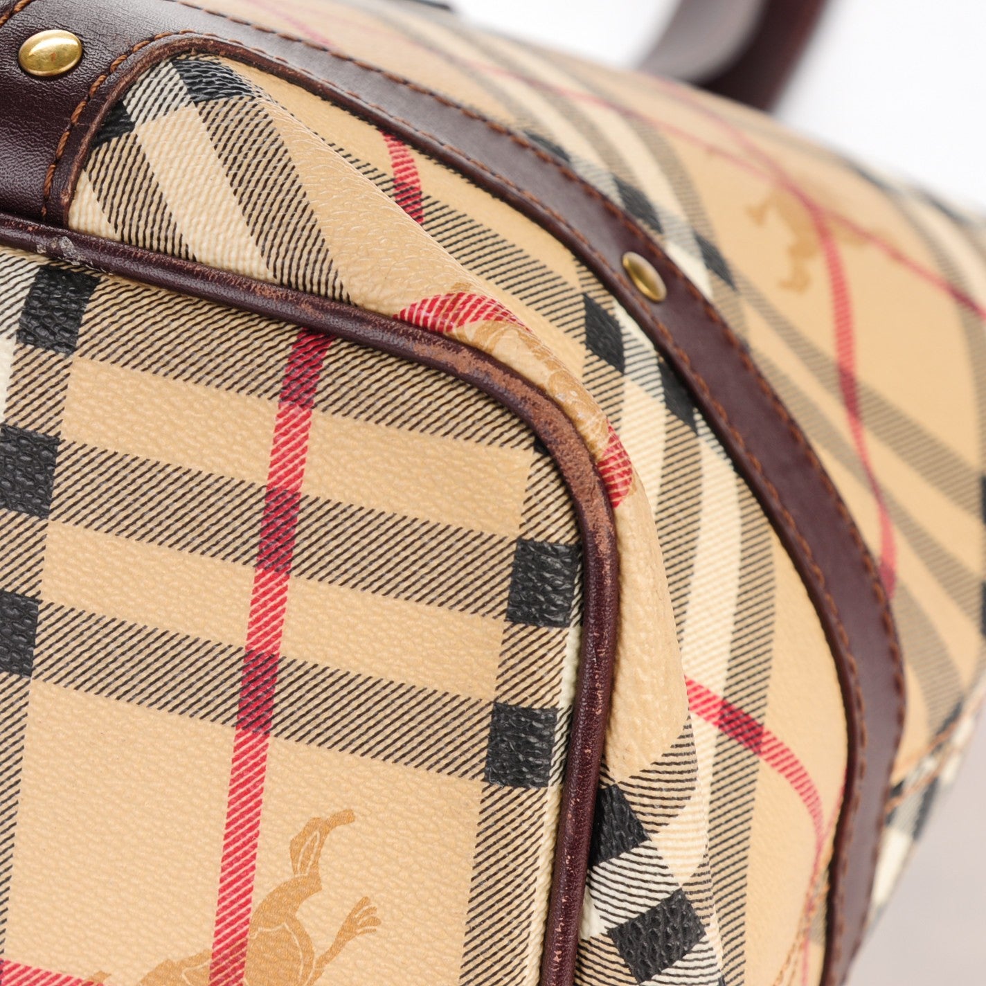 Burberry Haymarket Check Large Tote Chocolate 10 of 18