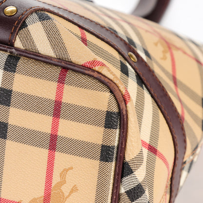 Burberry Haymarket Check Large Tote Chocolate 10 of 18