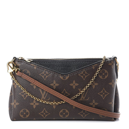 Louis Vuitton Monogram Pallas Clutch Black 1 of 8