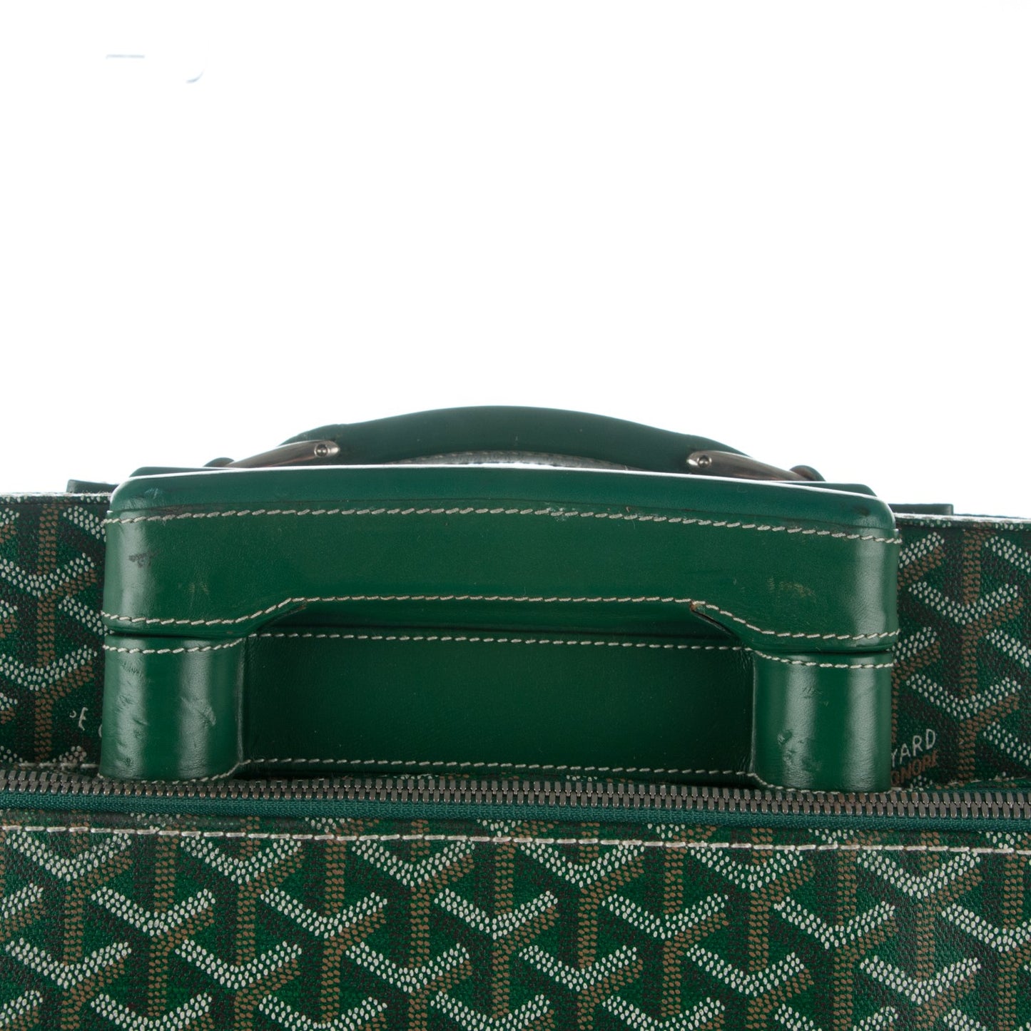 Goyardine Rolling Suitcase Trolley PM Green