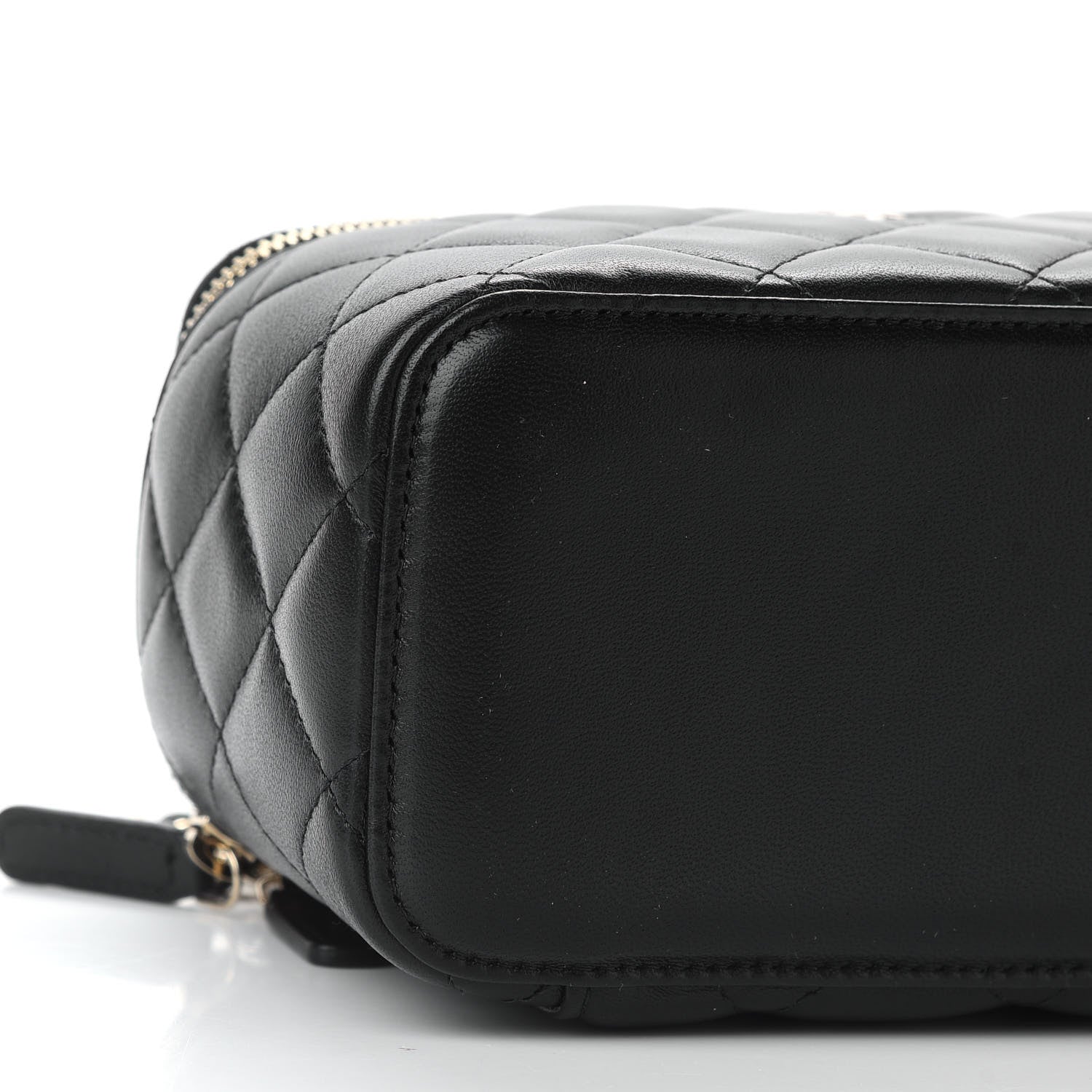Chanel Lambskin Quilted Small Vanity Case With Chain Black 8 of 9