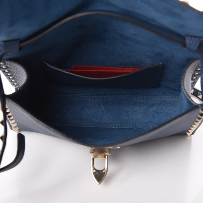 Valentino Garavani Pebbled Calfskin Medium Rockstud Flip Lock Crossbody Bag Peacock 5 of 11