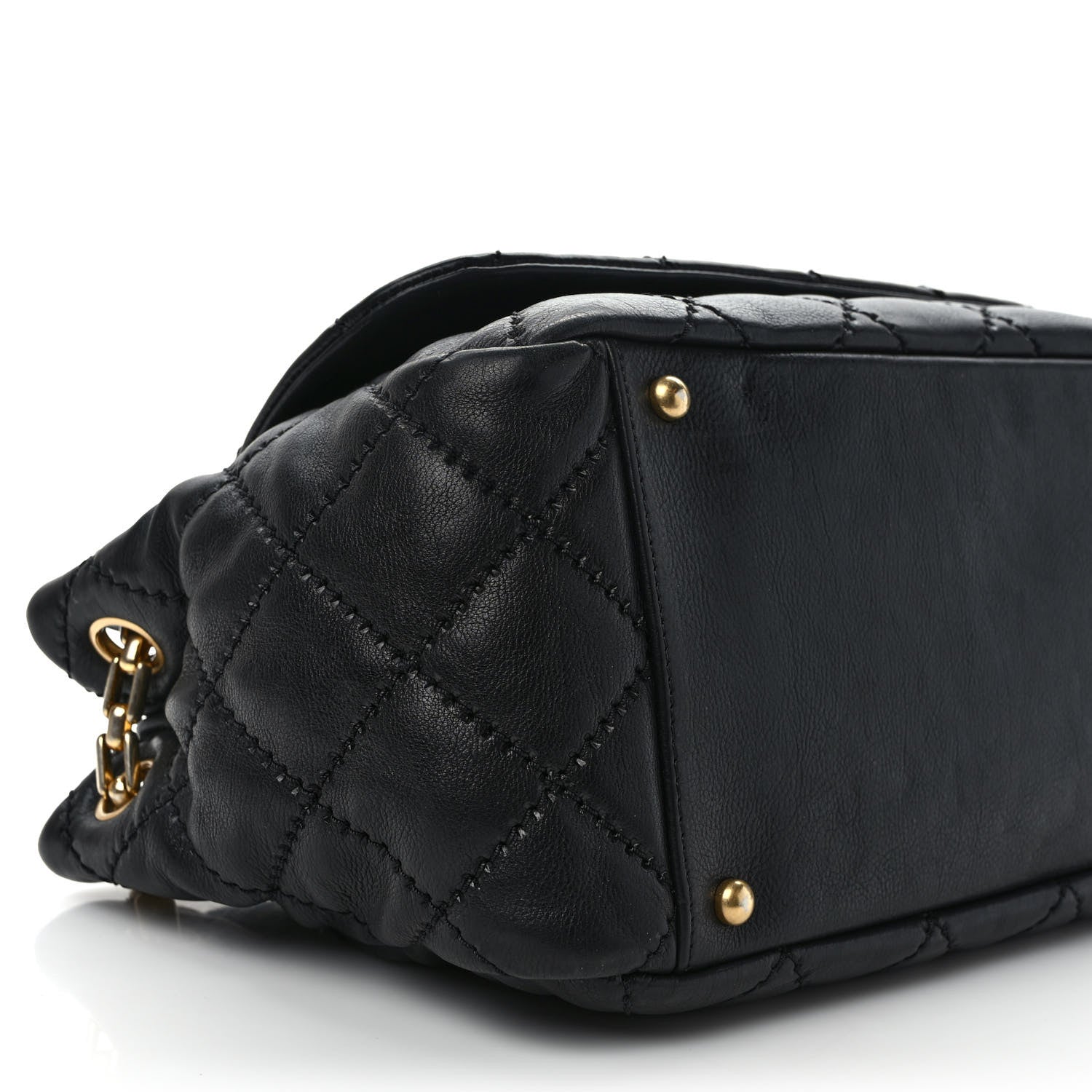 Chanel Calfskin Quilted Retro Chain Flap Black 8 of 11