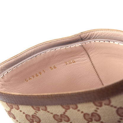 Gucci GG Monogram Calfskin Lola Tall Boots 36 Beige Ruggine Cuir 9 of 9