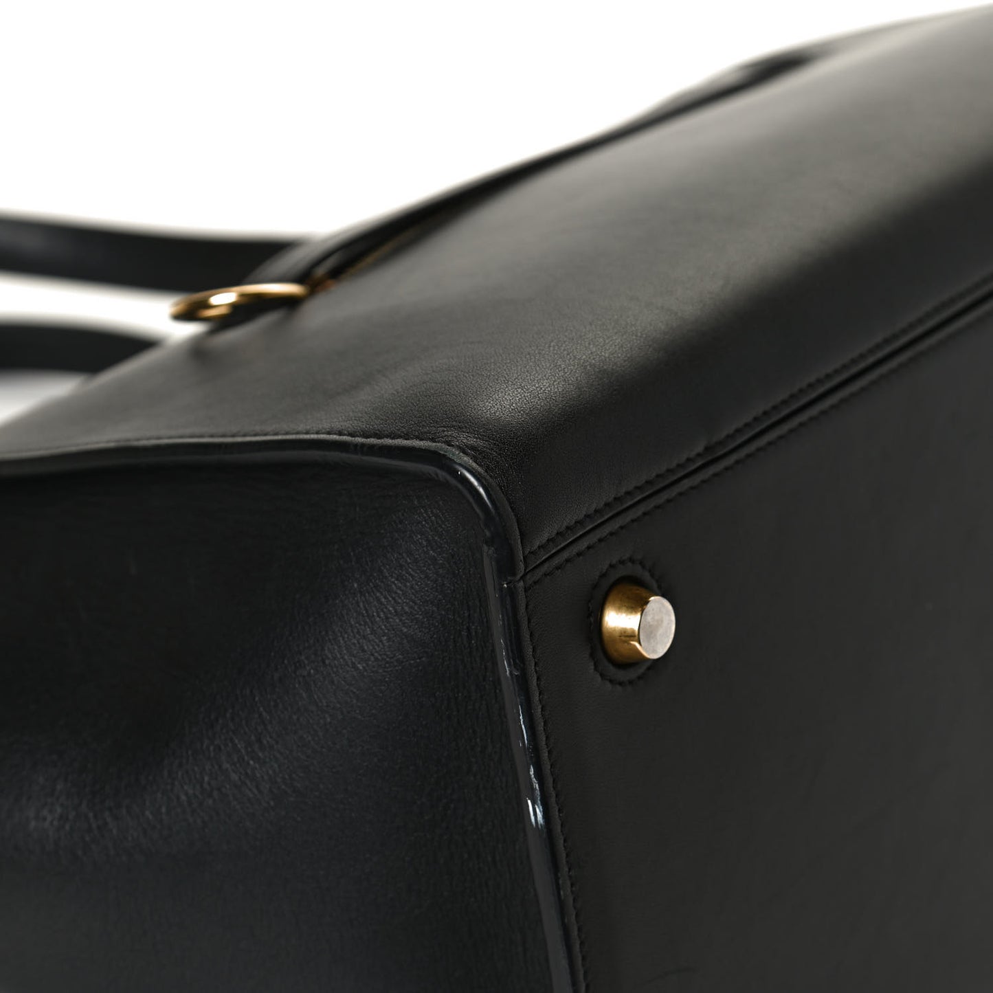 Bullhide Calfskin Medium Ring Bag Black