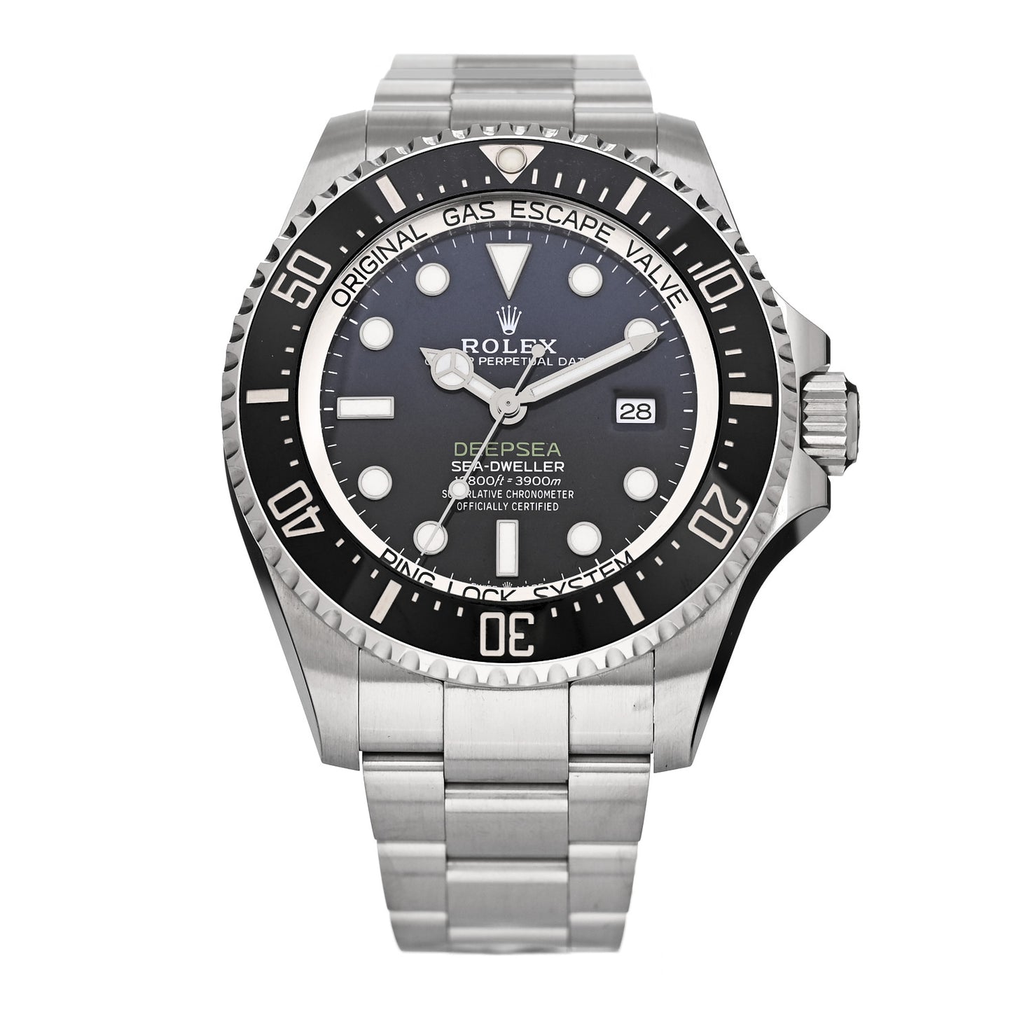 Stainless Steel 44mm Oyster Perpetual Date Sea-Dweller Deepsea James Cameron Watch Blue 126660