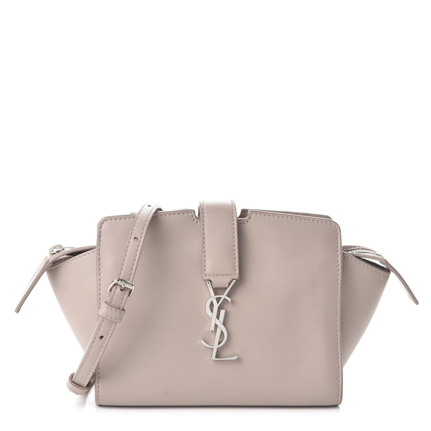 Saint Laurent Calfskin Monogram Toy Cabas Taupe 1 of 12