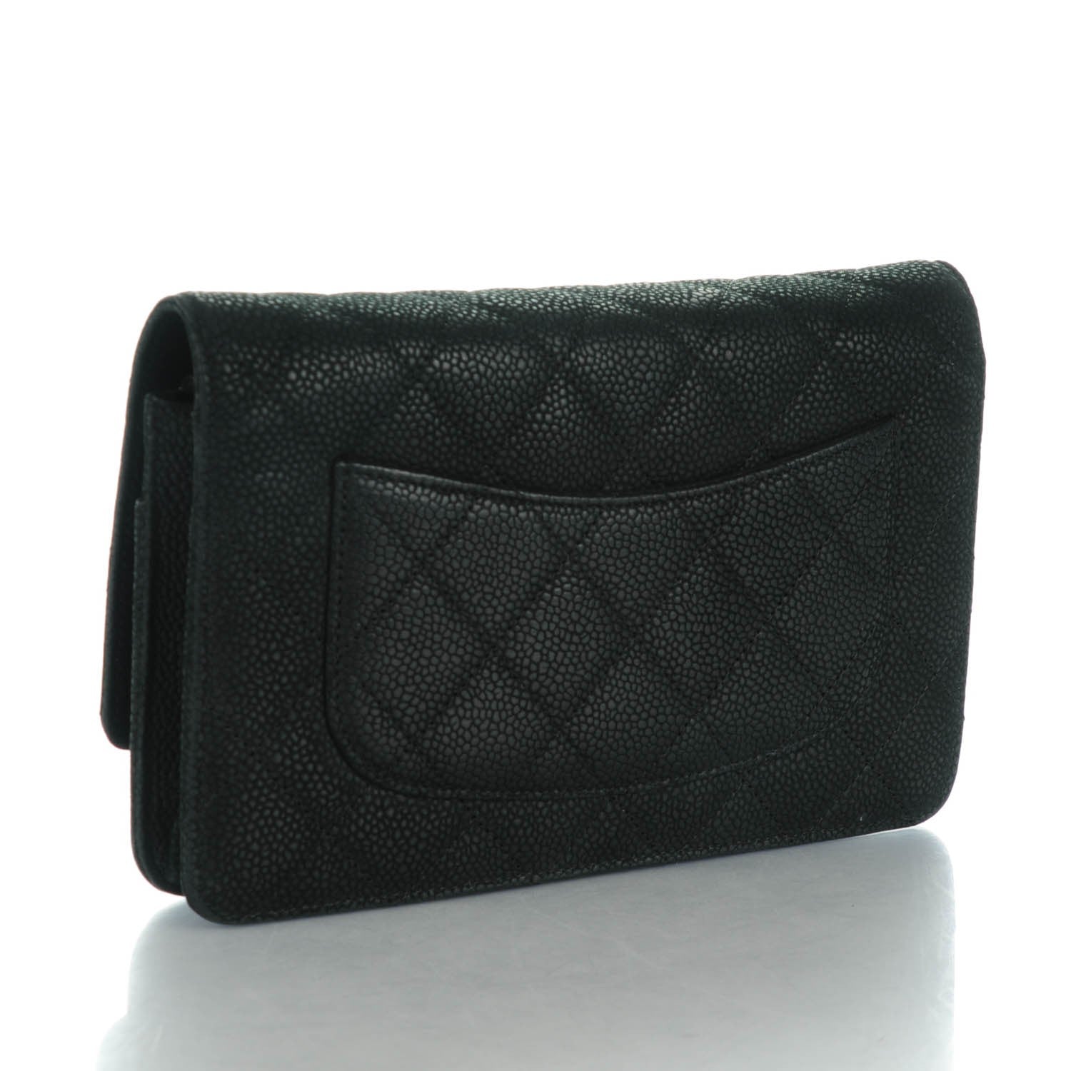Chanel Iridescent Caviar Quilted Wallet On Chain WOC Black 3 of 8