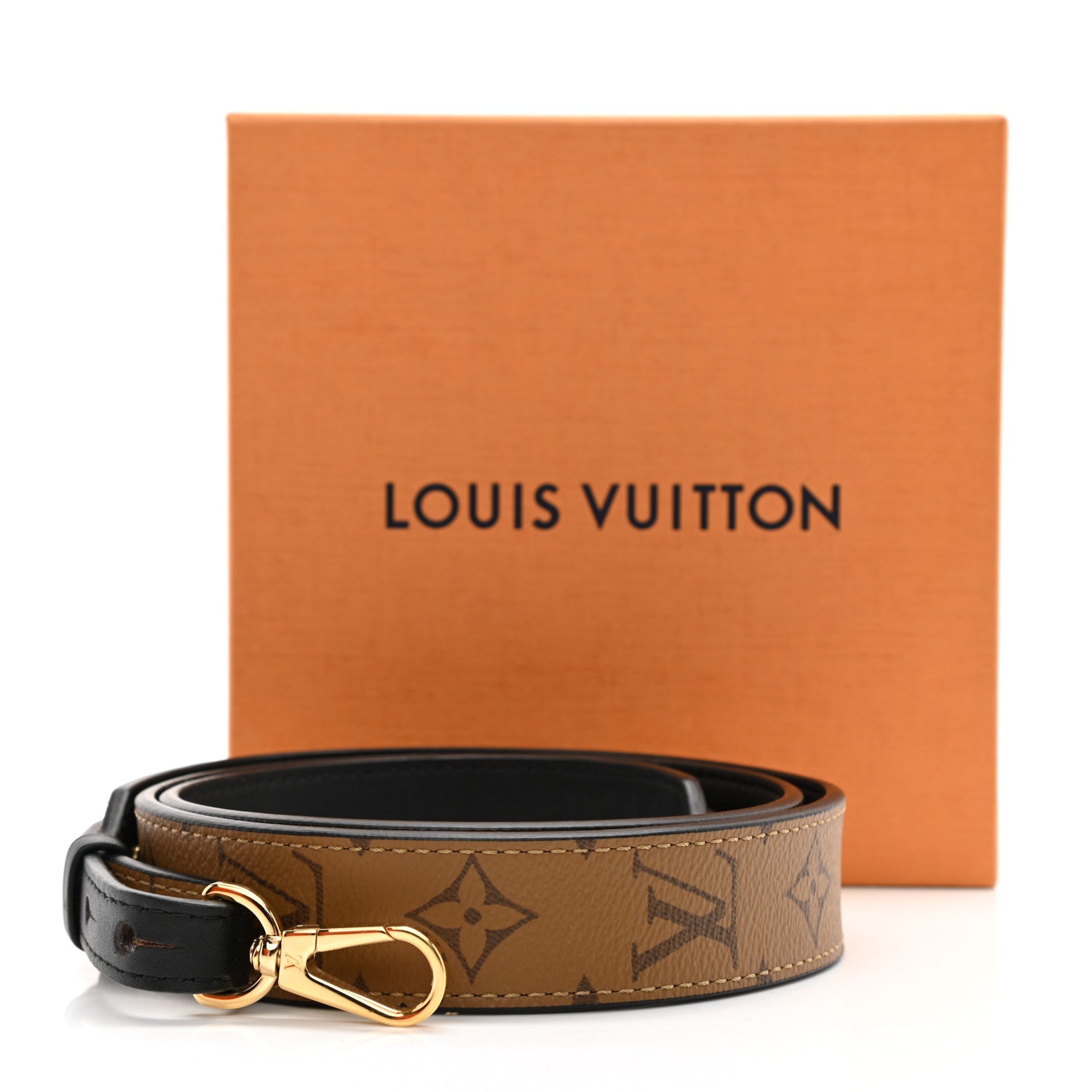 Louis Vuitton Reverse Monogram Bandouliere Shoulder Strap XL Black 5 of 5