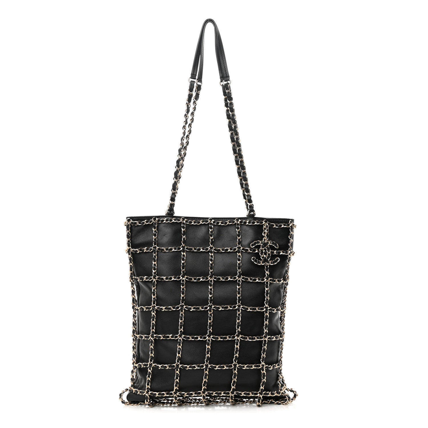 Chanel Lambskin Large Shopping Chain Tote Black 1 of 13
